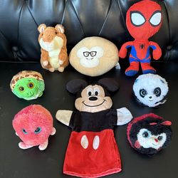 STUFFIES AND MICKEY MOUSE PUPPET $3 EACH