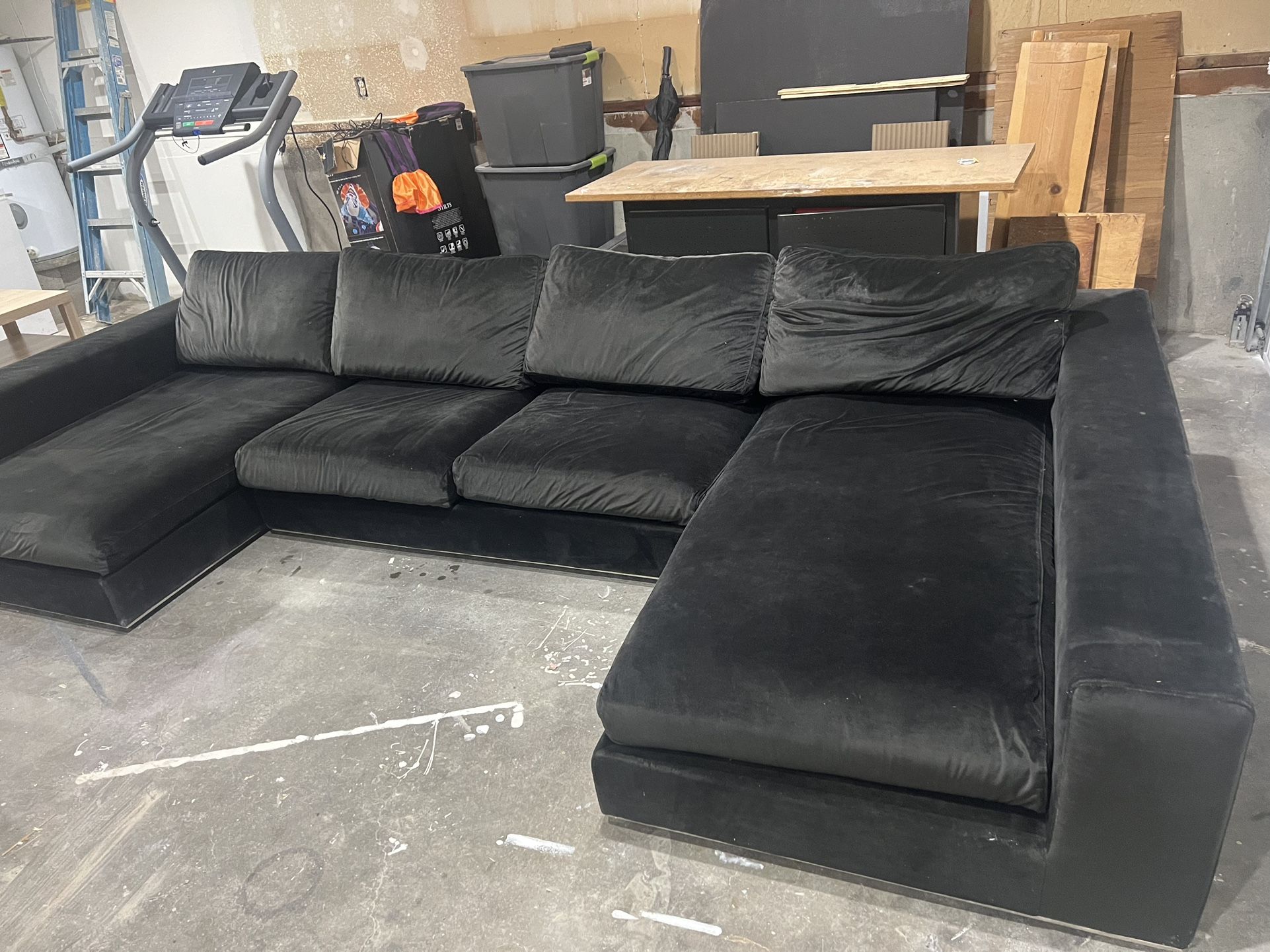 Black sectional couch