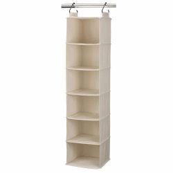 50 in. H natural Canvas Hanging Closet Organizer, $30