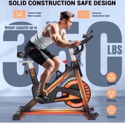 Exercise Bike, WENOKER Indoor Cycling Bike/Stationary Bike for Home, Indoor Bike with Silent Belt Drive, Heavy Flywheel and LCD Monitor for Home Gym C