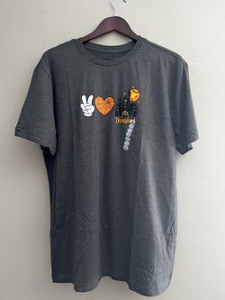 NEW Disneyland Halloween Shirt - Peace Love Disneyland Shirt - Heathered Grey (Adult L)