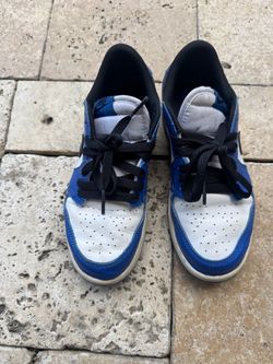 Nike Air Jordan 1 Kids White and Blue Sneakers size 2.5