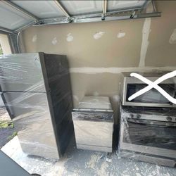 GE Kitchen Set with Fridge, Dishwasher, and Stove