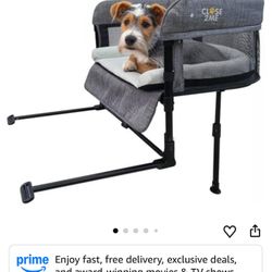 Englacha Close2me Bedside Pet Bed for Cats and Dogs, Elevated Dog Bassinet with Sides, Dog Crib