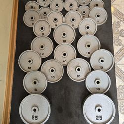 205lb Deep Dish Style Standard 1inch Weight Plate Set