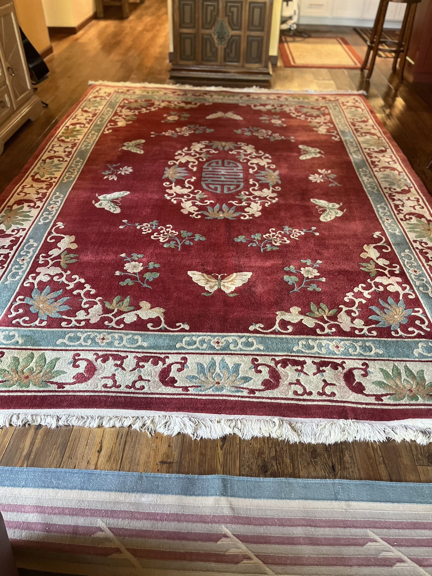 Beautiful 8’x10’ Wool Rug Asian  Motif