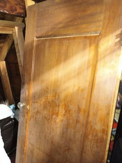 2 Vintage interior Solid Wood Doors door with Hardwares