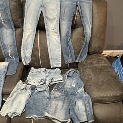 Abercrombie kids , Levi’s , BCBG girls shorts jeans and overall Jean short size 9/10 $50 OBO