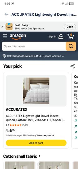 ACCURATEX Lightweight Duvet Insert Queen