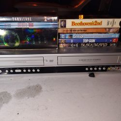 DVD VHS PLAYER - PHILLIPS - EVERYTHING WORKS 