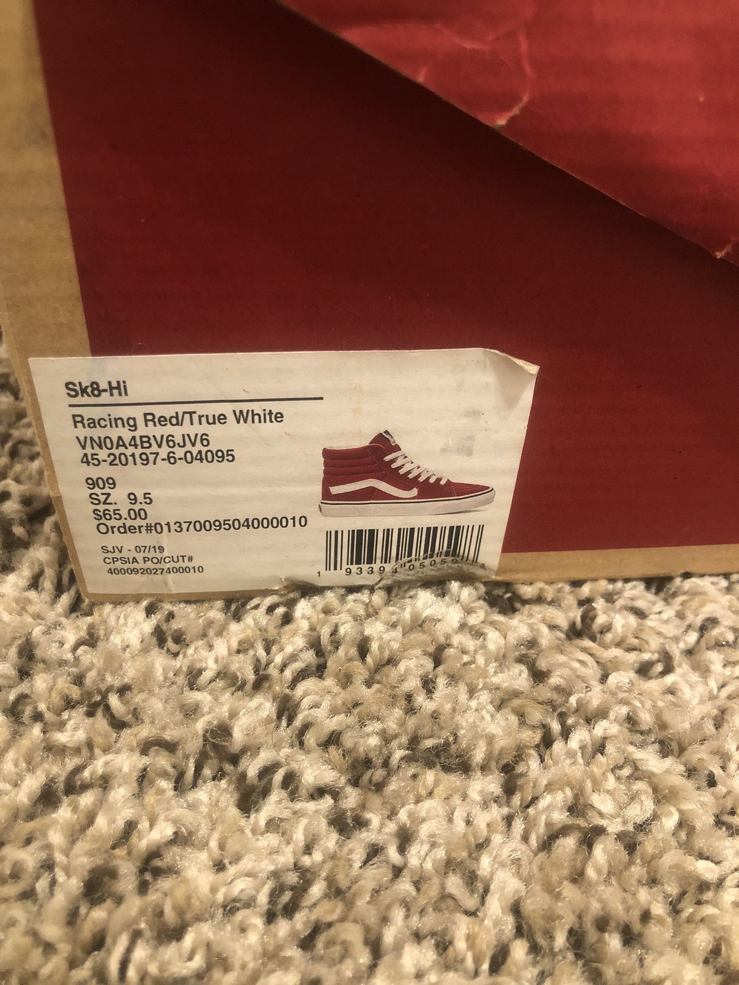 Men’s Red Vans