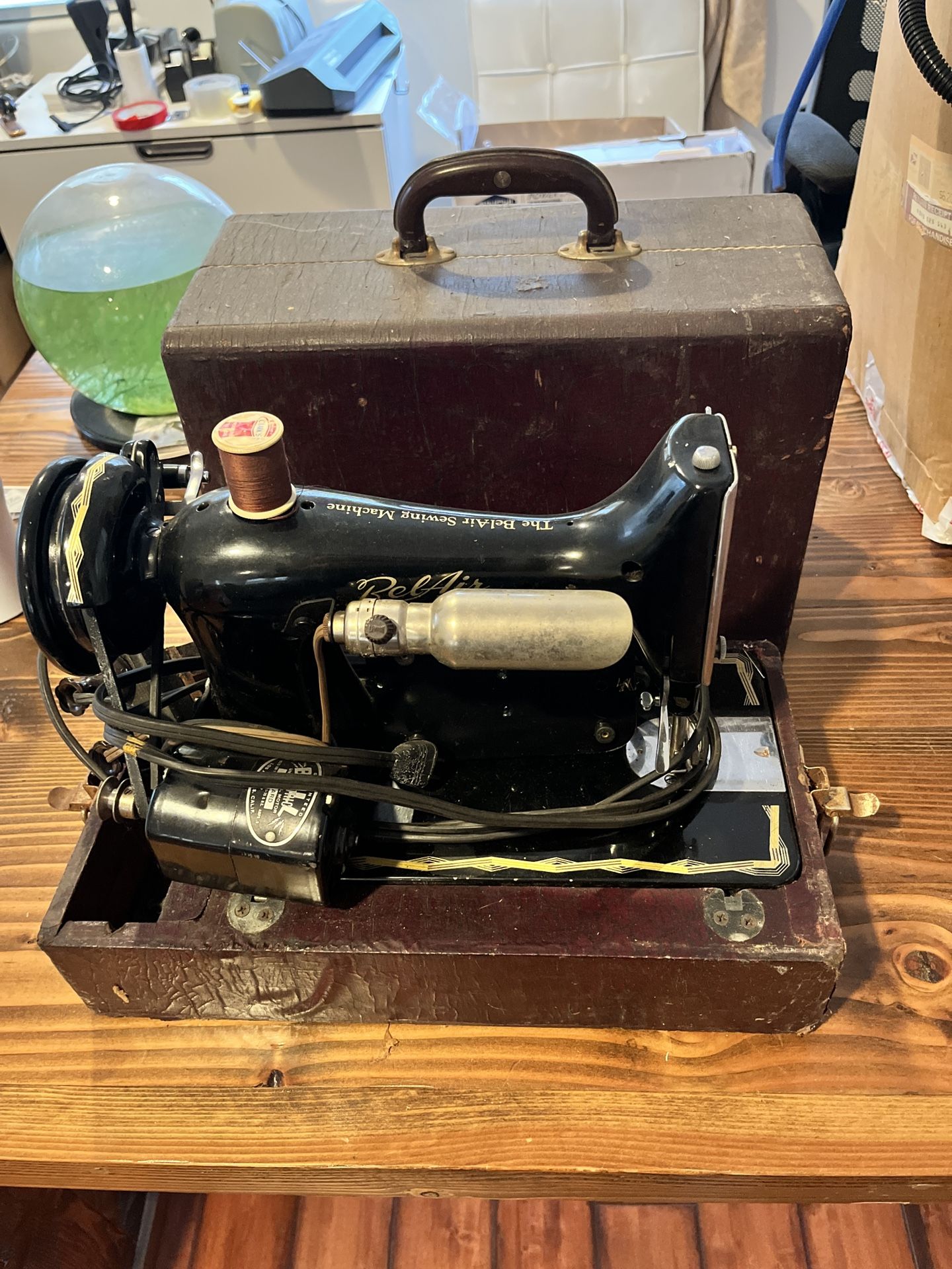 Vintage BelAir Sewing Machine with Case – $125