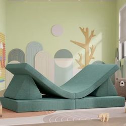 Kids Play Sofa Clearance Green / Grey