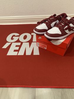Nike Dunk Low Retro 'Team Red' Shoes White Red DD1391-601 Men's NEW Size 10.5