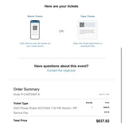 4 Poway Rodeo VIP Tickets
