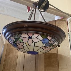 2 Stain Glass Chandeliers