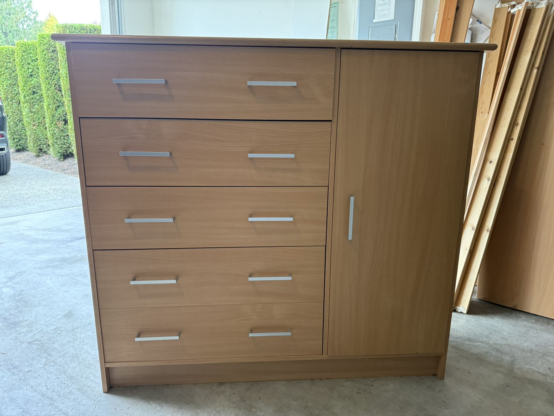 Birch Bed, Dresser and Nightstand.