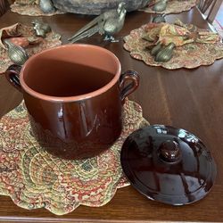 Vulcania Terra Cotta Clay Bean Pot Made in Italy