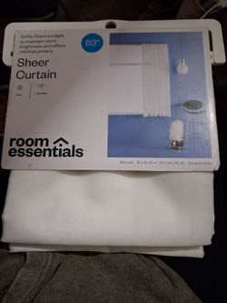 Room Essentials White Sheer Curtain Panel