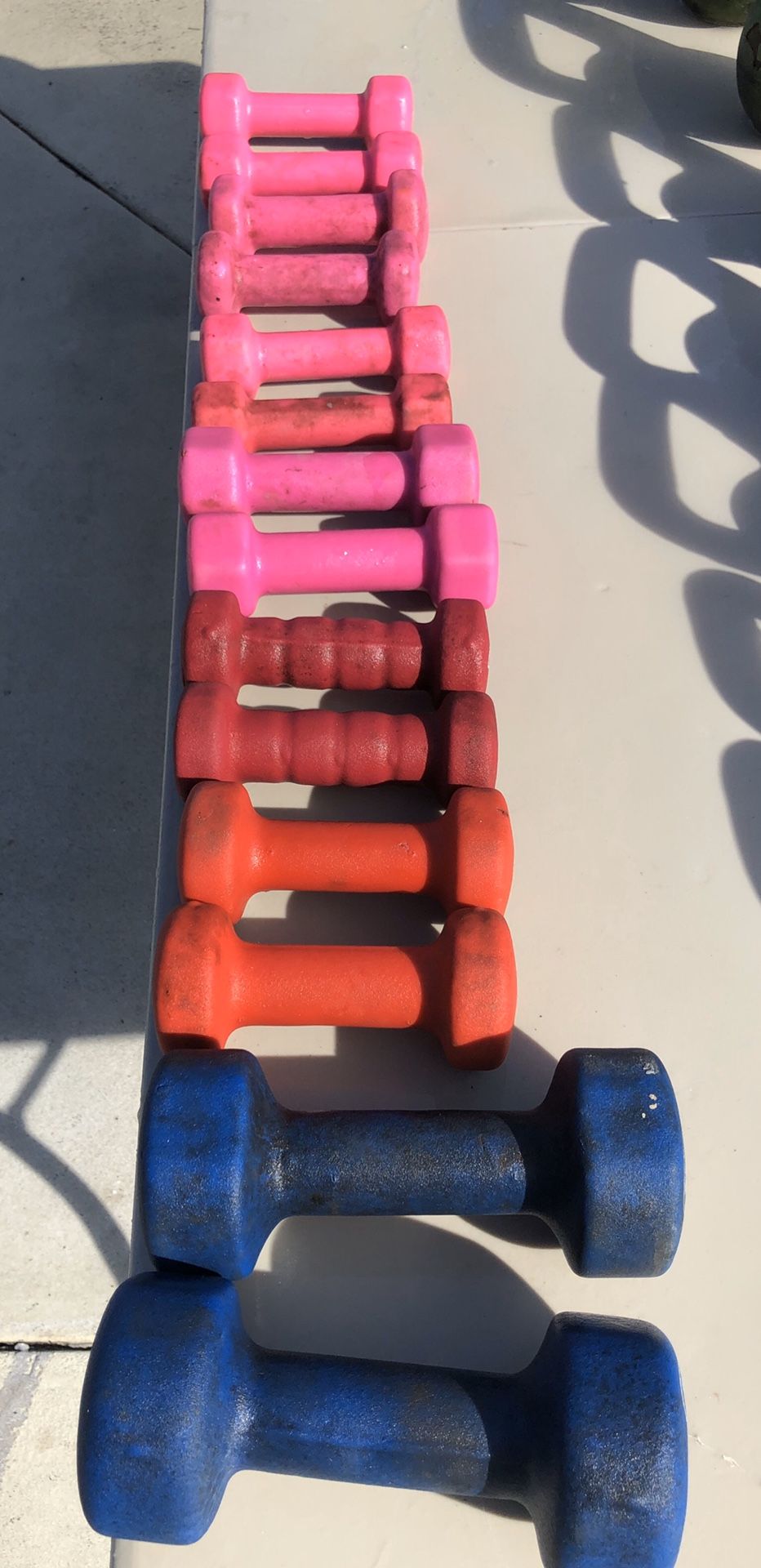 Rubber dumbbells please see description for pricing