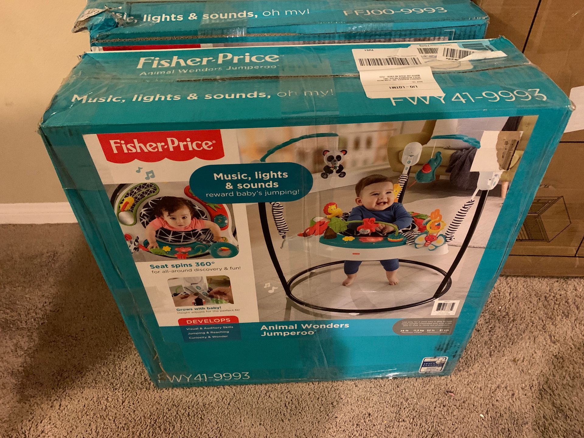 Fisher price new in box animal wonders jumpers