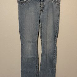 Refuge, Women’s Y2K Light Blue 5 Pocket Straight Leg Jeans, Size 13