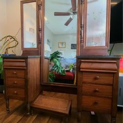 Antique Chifforobe, armoire, wardrobe vanity, dressing cabinet