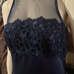 Bari Jay Navy Long Sleeves Dress