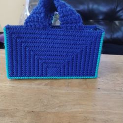 Long Blue Multicolor Mini Purse 