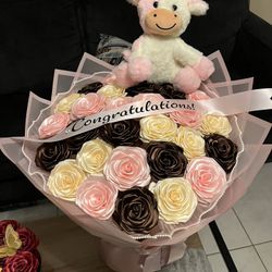 Graduation Pink Cow Bouquet