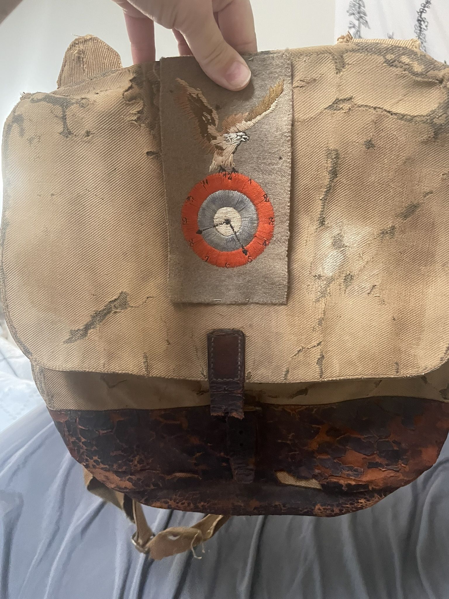 WW1 British Made Officers Musette Bag For American Forces 1918