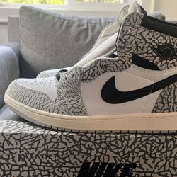 ‼️Nike Jordan 1 Retro High OG White Cement Size: US M 12.5 Brand new with box