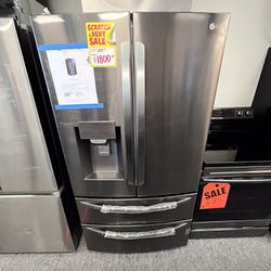 sale‼️Bew Scratch&Dent 4 Door Freezer Fridge Black With 1 Year Warranty Delivery availeble 