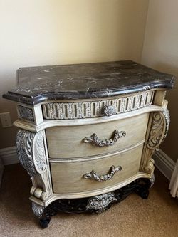 Pulaski Luxury 2-Drawer Nightstand / Accent Chest with Faux Marble Top  $150 OBO