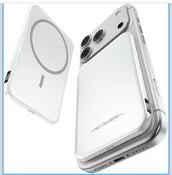 Magnetic Portable Charger, 5000mAh Ultra Slim Power Bank, 15W Fast Charging for Magsafe Battery Pack, Travel Essential Wireless Charger Compatible wit