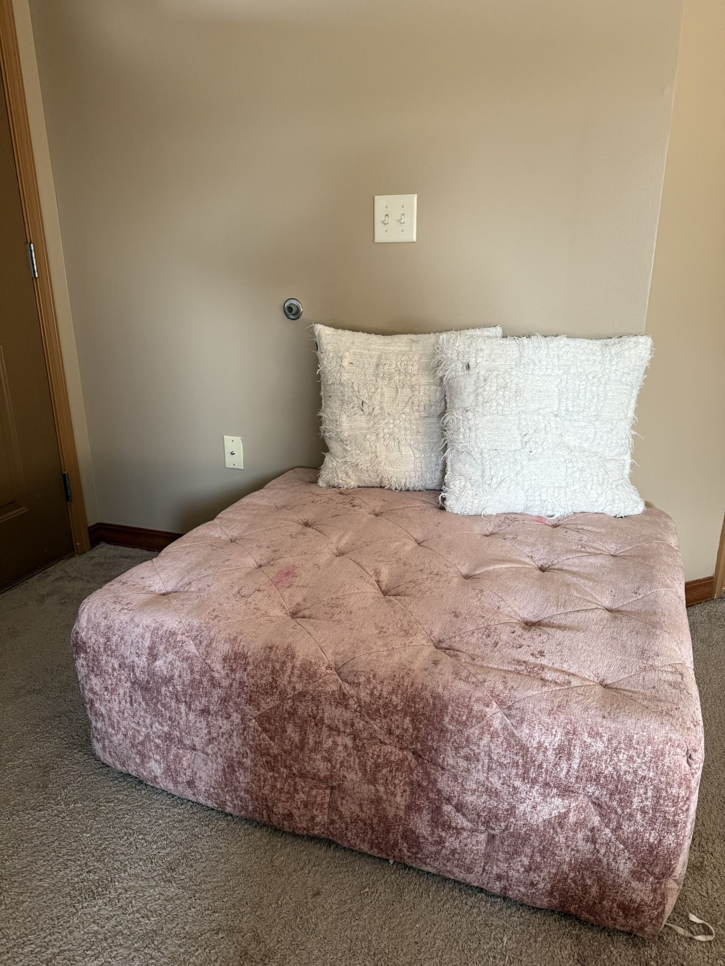 Plush Pink Floor Chair