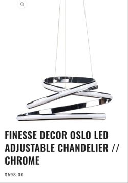 Modern Pendant Light with Irregular Ring 18.9" Contemporary LED Chandelier Ceiling Light Fixture for Dining Room Bedroom Living Room 40W 6500K,