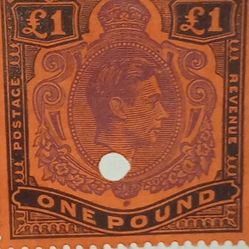Used Bermuda £1 Stamp With Printing Error. 