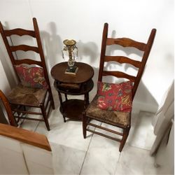 Ladder Back Antique Vintage Chairs 