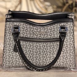 Black and Grey Guess Top-handle satchel