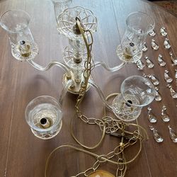 Crystal Chandelier With grape Grapevines Design And Adjustable Arms 