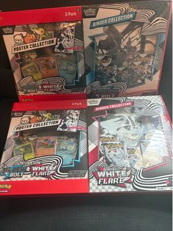 Black bolt & white flair poster collections