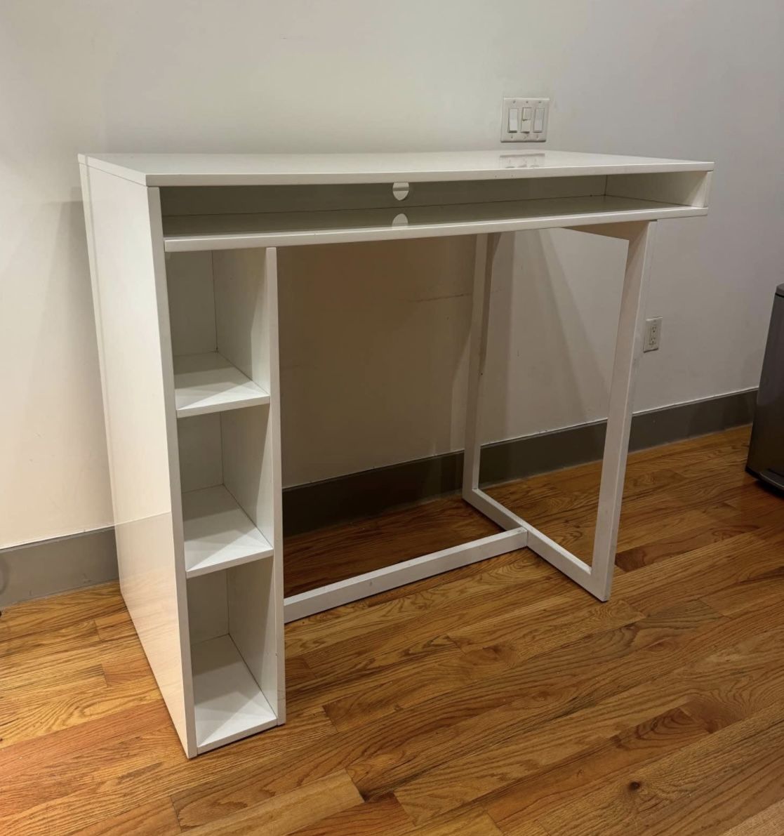 CB2 Public White High Dining Bar Table or Standing Desk