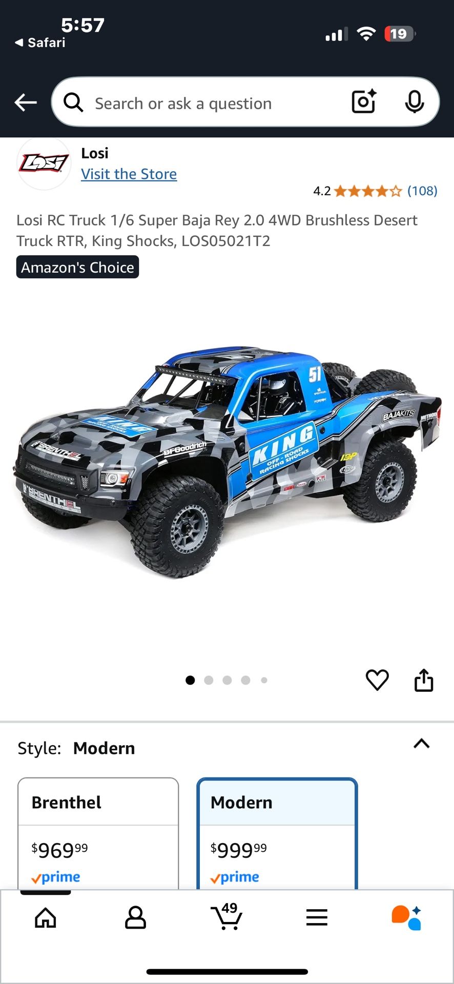 Losi Súper Baja Rey 2.0