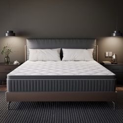 Full Size10" Medium Cooling Gel Memory Foam Hybrid Mattresses in a Box with Certipur-US and Oeko TEX Certified