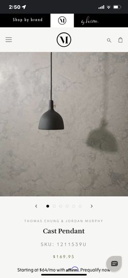 Cast Aluminum Pendant Lamp