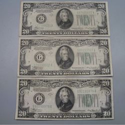 1934 20 Dollar Bills Green Seal Old United States Paper Money - 1 Note
