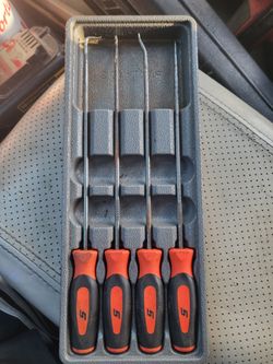 SNAP-ON - 4 PCS  LONG RED HANDLE PICK SET - SGL3ASH45B