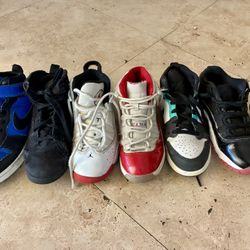 Kids Nike Air Jordan Retro Sneaker Lot Size 2 to 3.5