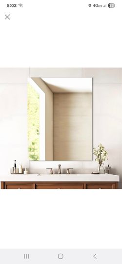 Frameless Rectangular Wall Mirror